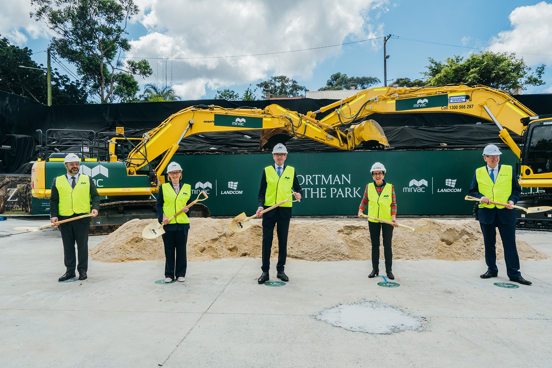Mirvac team at Portman on the Park groundbreaking