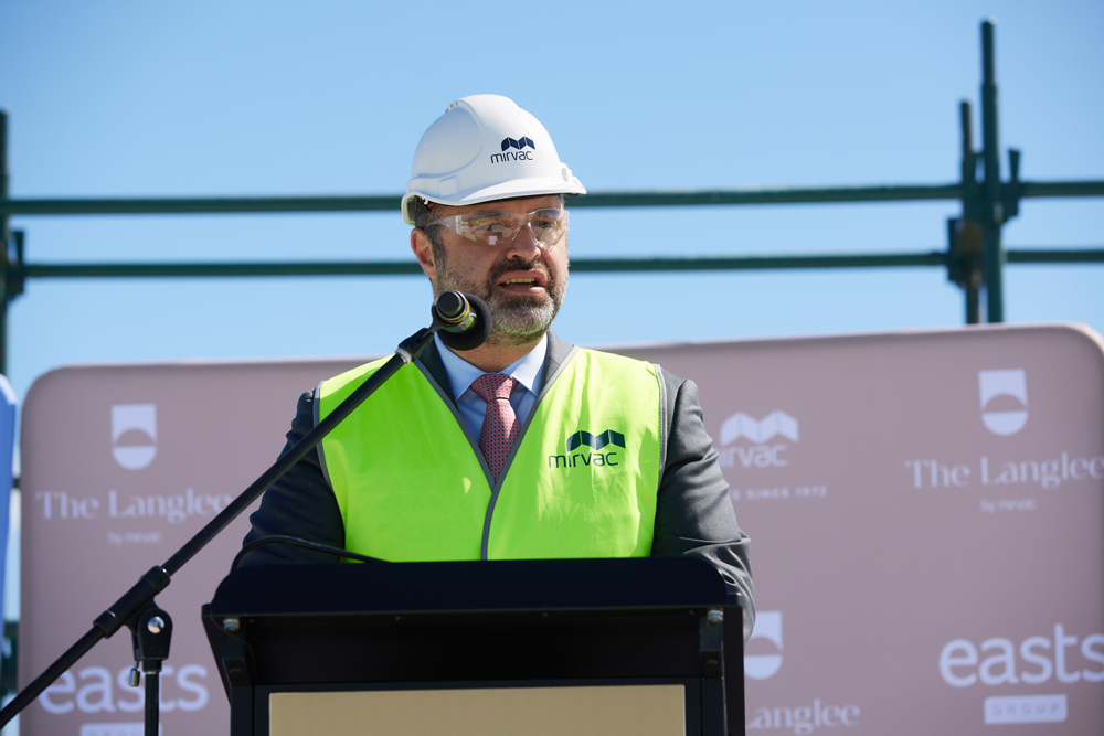 The Langlee topping out