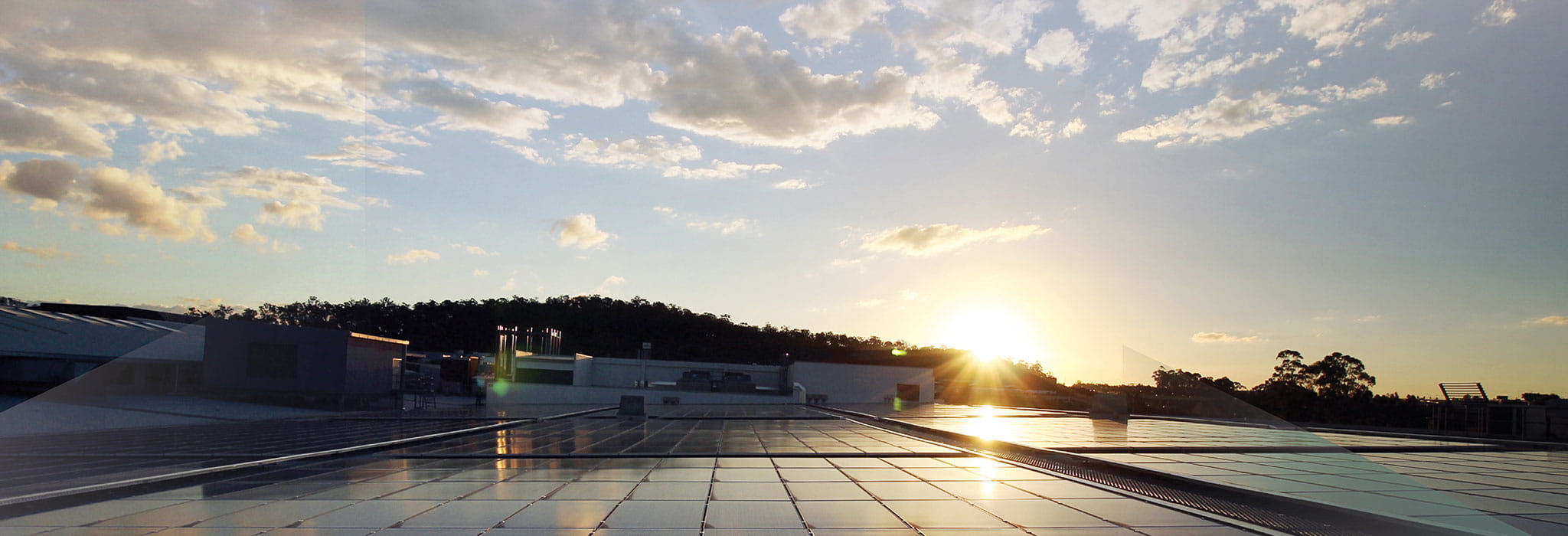 Solar panels on apartment roof
