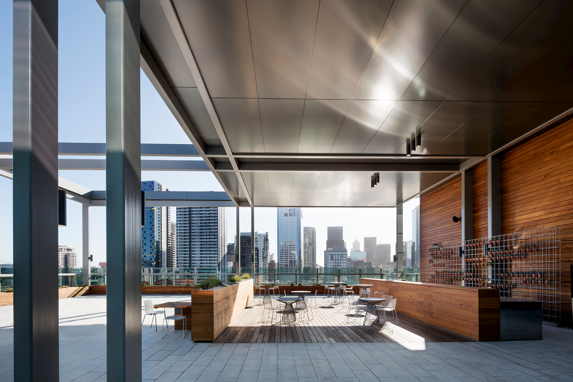 Office area with city view