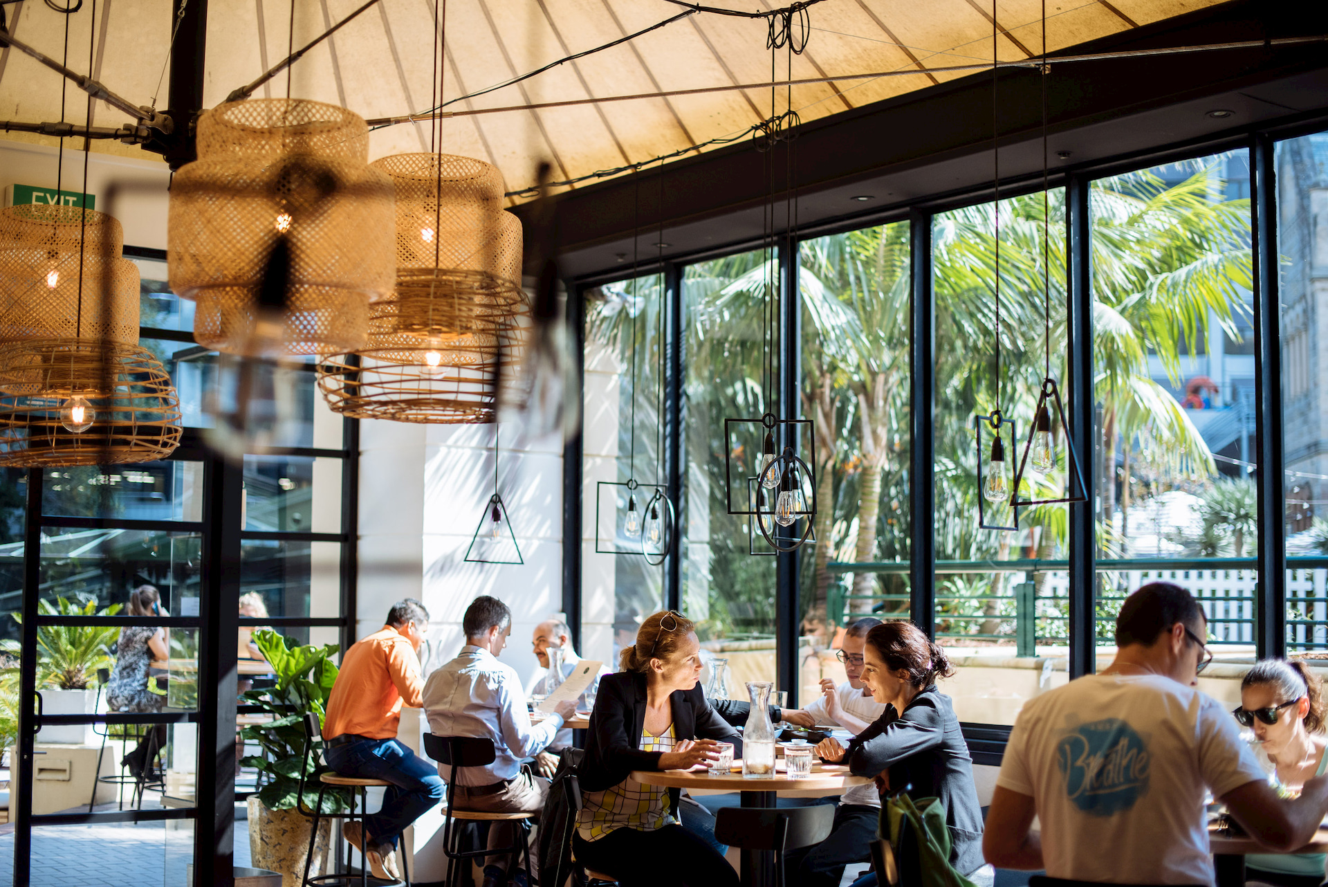 Greenwood Plaza indoor dining area