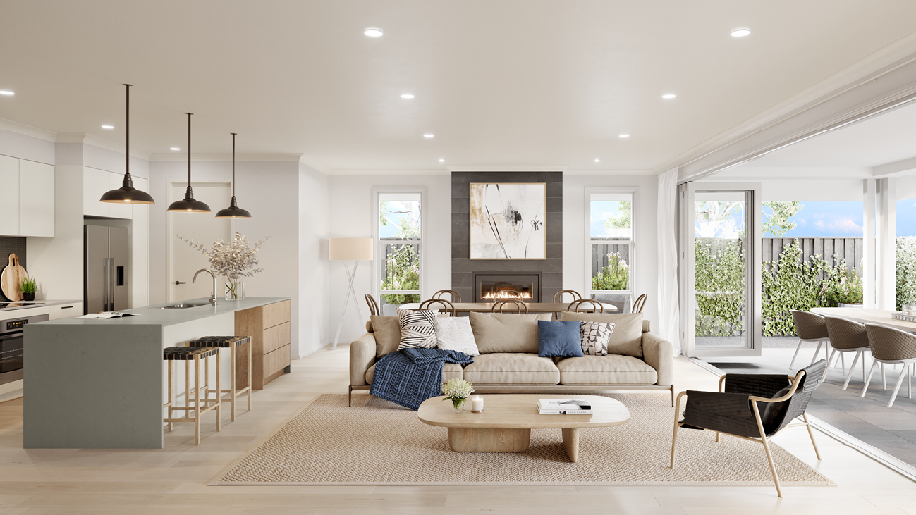 Interior Kitchen & Living Room Image 