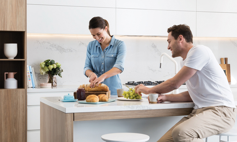 Couple in kitchen