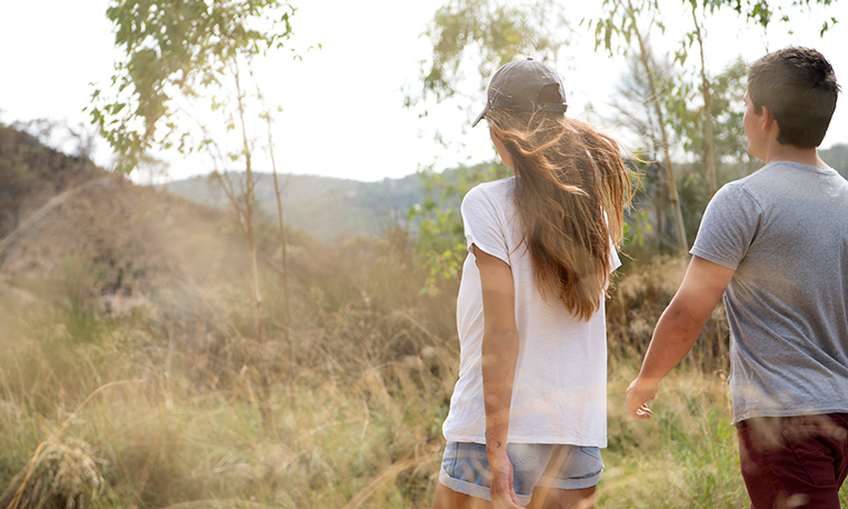 Couple walking