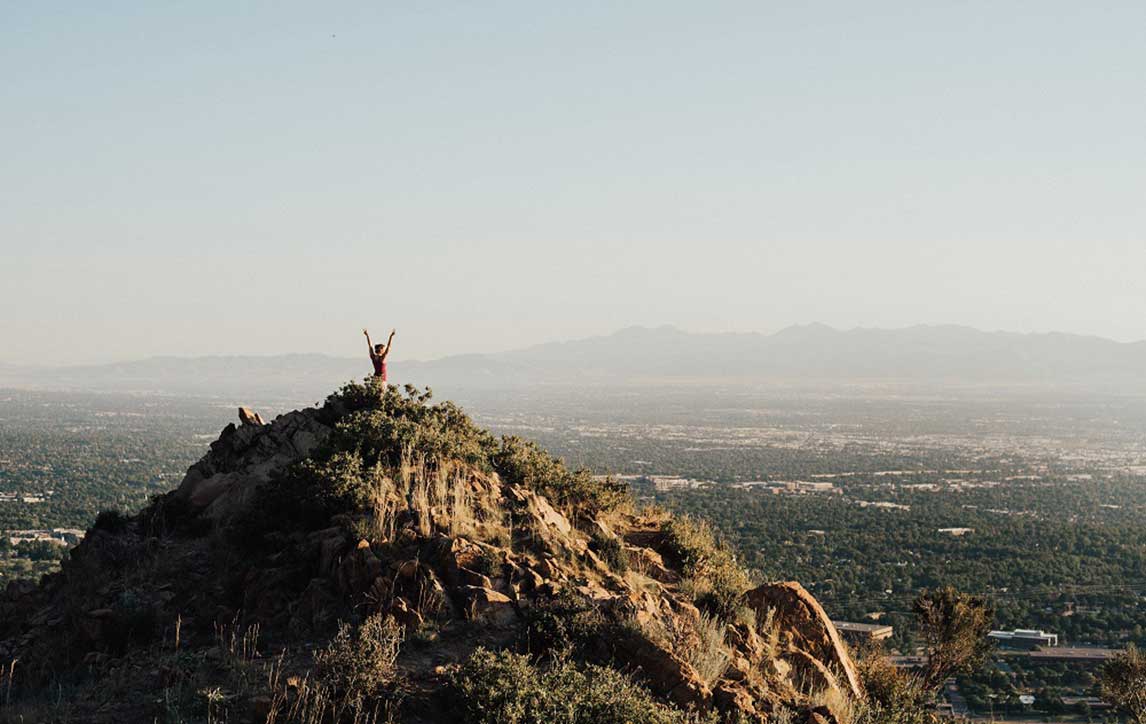 Person on mountain