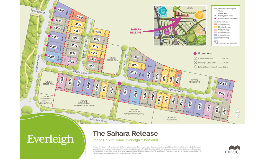 Sahara Release Lot Plan